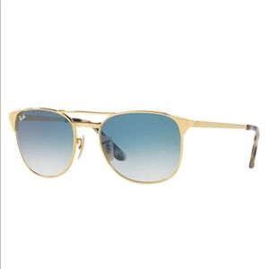 Ray-Ban Gold and Blue Gradient Sunglasses